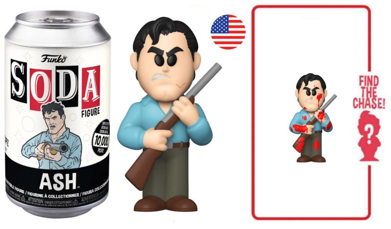 Figurine Funko Soda Ash vs Evil Dead Ash (Canette Noire)