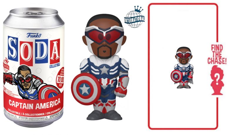 Figurine Funko Soda Falcon et le Soldat de l'Hiver Captain America (Canette Rouge)