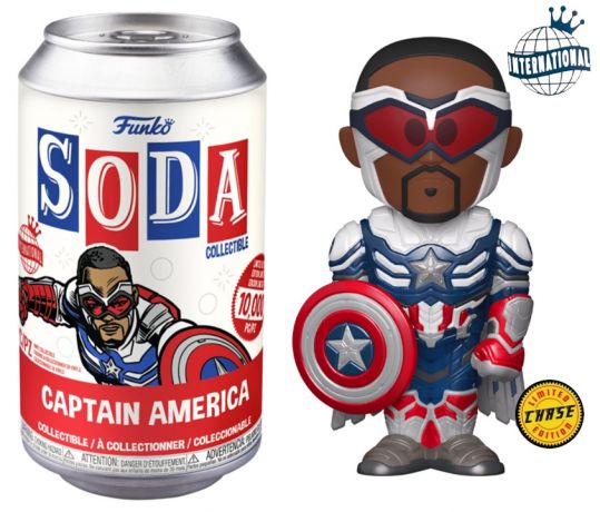 Figurine Funko Soda Falcon et le Soldat de l'Hiver Captain America (Canette Rouge) [Chase]