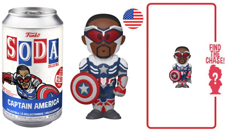 Figurine Funko Soda Falcon et le Soldat de l'Hiver Captain America (Canette Bleue)