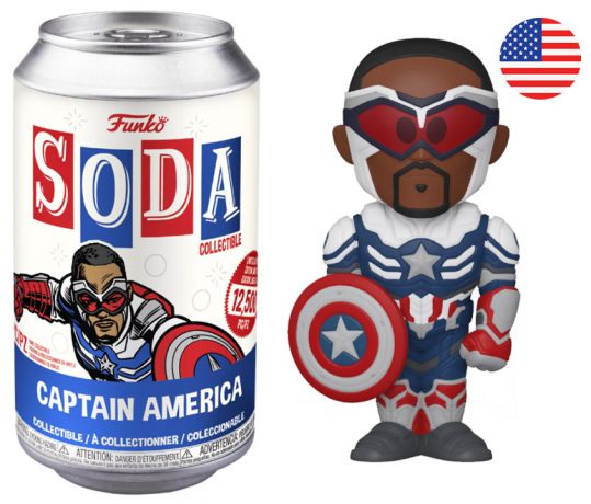 Figurine Funko Soda Falcon et le Soldat de l'Hiver Captain America (Canette Bleue)