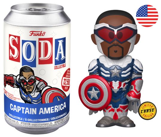 Figurine Funko Soda Falcon et le Soldat de l'Hiver Captain America (Canette Bleue) [Chase]