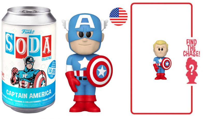 Figurine Funko Soda Marvel Comics Captain America (Canette Bleue)