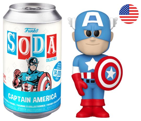 Figurine Funko Soda Marvel Comics Captain America (Canette Bleue)