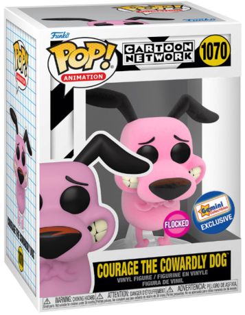 Figurine Funko Pop Cartoon Network #1070 Courage, le chien froussard - Flocked