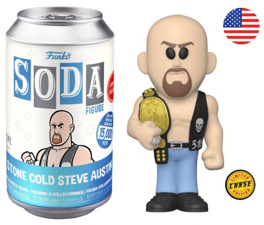 Figurine Funko Soda WWE Stone Cold Steve Austin (Canette Bleue) [Chase]