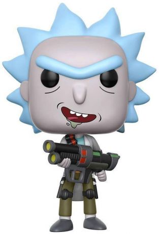 Figurine Funko Pop Rick et Morty #172 Rick armé - Bouche ouverte [Chase]