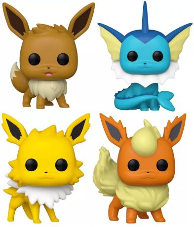 Figurine Funko Pop Pokémon Evoli / Aquali / Voltali / Pyroli - Pack