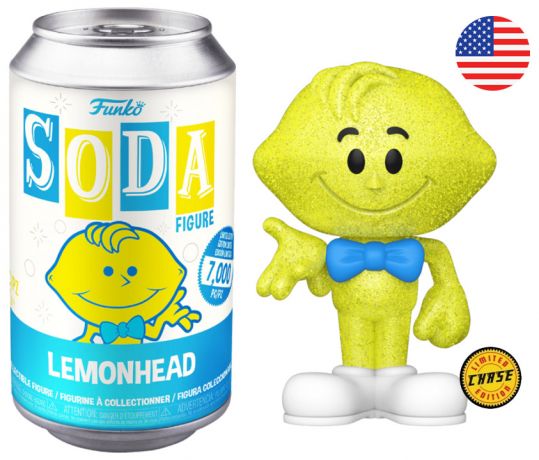 Figurine Funko Soda Icônes de Pub Lemonhead (Canette Bleue) [Chase]