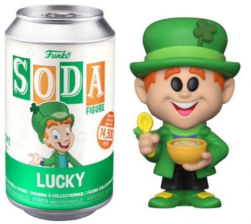 Figurine Funko Soda Icônes de Pub Lucky (Canette Verte)