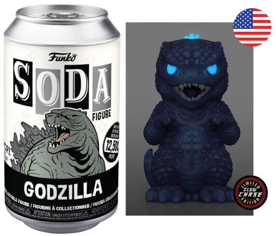 Figurine Funko Soda Godzilla vs Kong Godzilla (Canette Noire) [Chase]