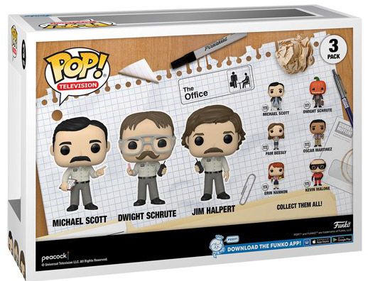 Figurine Funko Pop The Office Michael Scott / Dwight Schrute / Jim Halpert - Pack