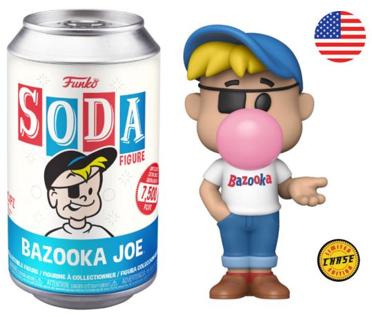 Figurine Funko Soda Icônes de Pub Bazooka Joe (Canette Bleue) [Chase]
