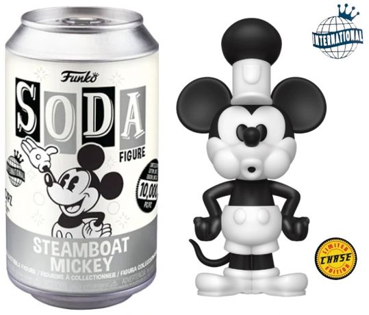 Figurine Funko Soda Disney Bateau à vapeur Mickey (Canette Grise) [Chase]