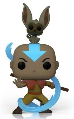 Figurine Funko Pop Avatar: le dernier maître de l'air #534 Aang avec Momo - Glow in the Dark