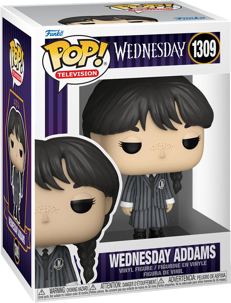 Grande poupée Wednsday Addams avec son –