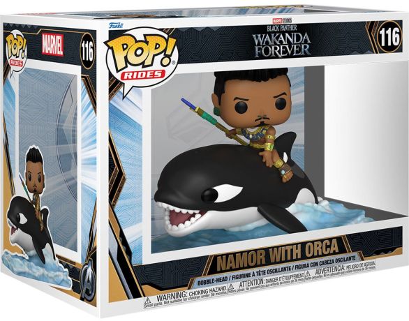 Figurine Funko Pop Black Panther : Wakanda Forever [Marvel] #116 Namor sur l'orque