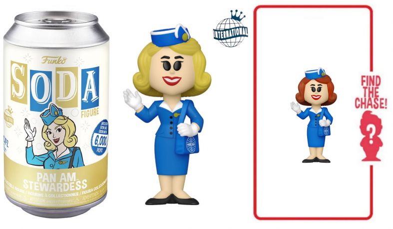 Figurine Funko Soda Icônes de Pub Hôtesse de l'air - Pan Am (Canette Jaune)