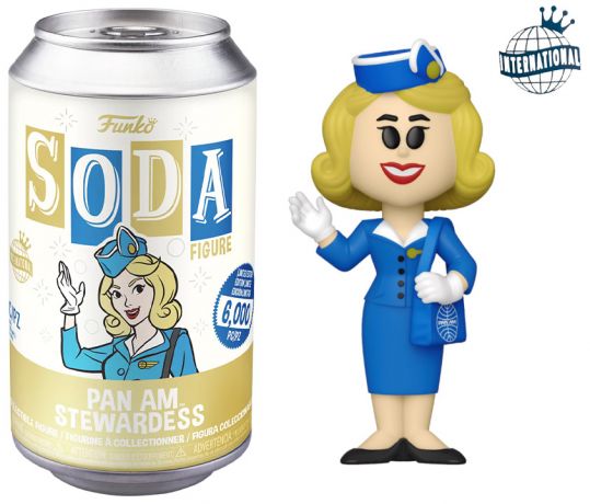 Figurine Funko Soda Icônes de Pub Hôtesse de l'air - Pan Am (Canette Jaune)