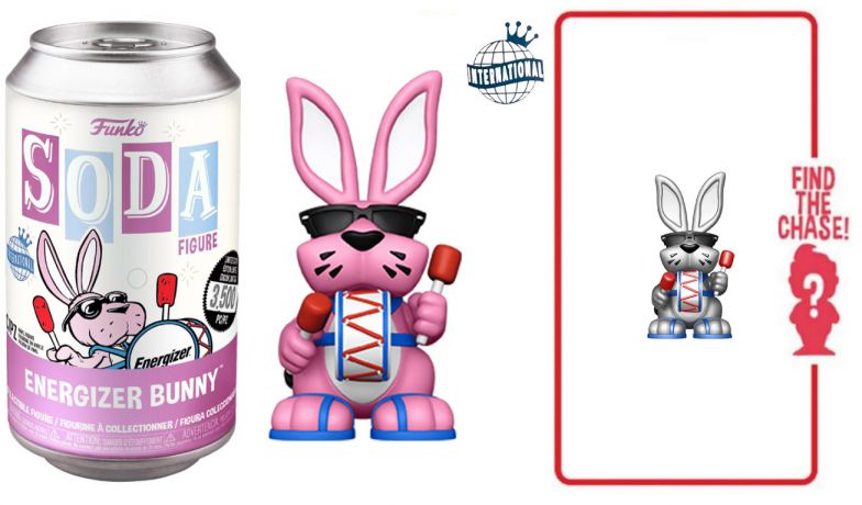 Figurine Funko Soda Icônes de Pub Lapin Energizer (Canette Rose)