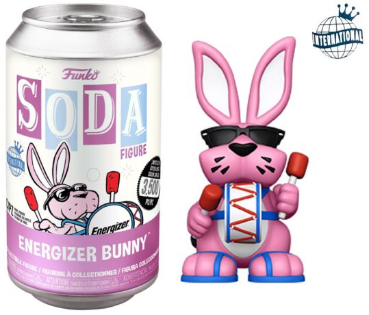 Figurine Funko Soda Icônes de Pub Lapin Energizer (Canette Rose)