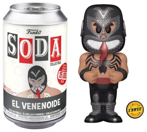Figurine Funko Soda Marvel Lucha Libre El Venenoide (Canette Noire) [Chase]