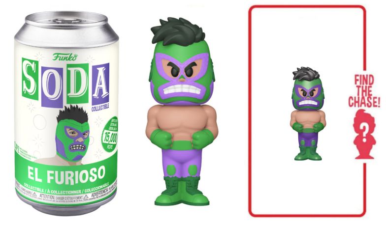 Figurine Funko Soda Marvel Lucha Libre El Furioso (Canette Verte)