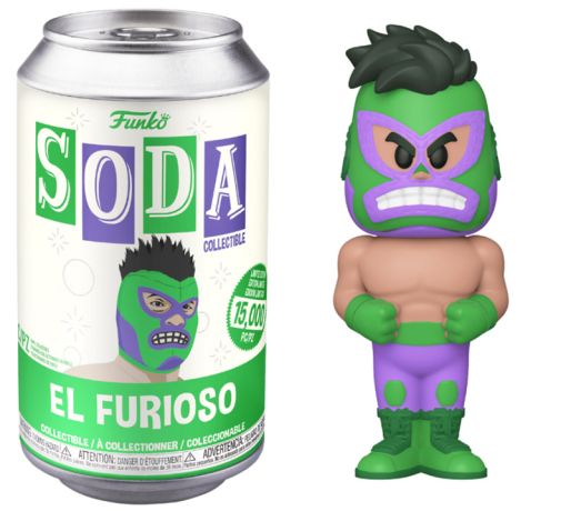 Figurine Funko Soda Marvel Lucha Libre El Furioso (Canette Verte)