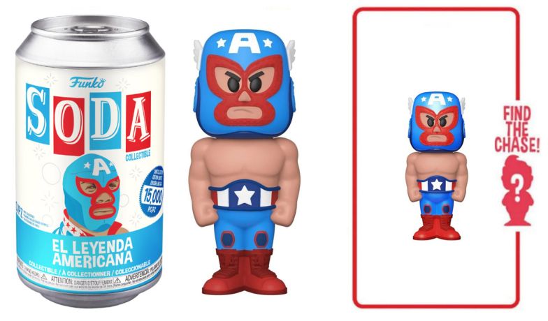 Figurine Funko Soda Marvel Lucha Libre El Leyenda Americana (Canette Bleue)