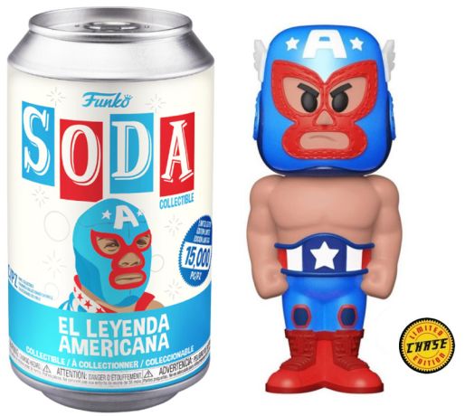 Figurine Funko Soda Marvel Lucha Libre El Leyenda Americana (Canette Bleue) [Chase]