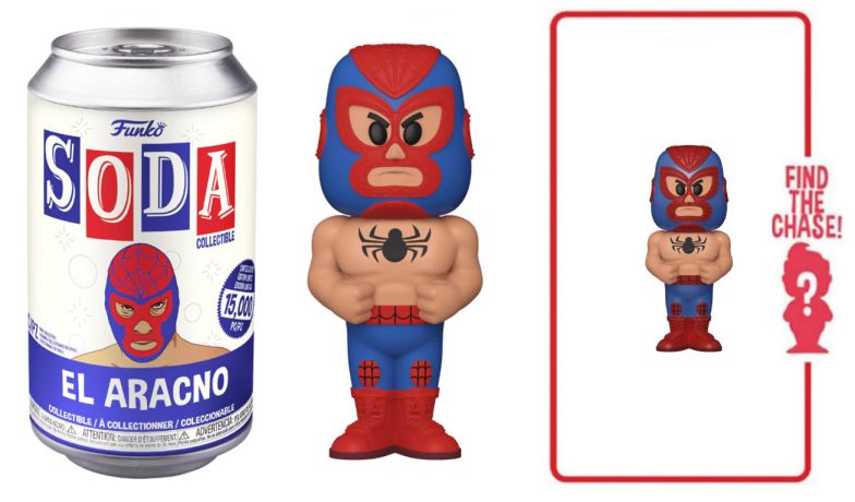 Figurine Funko Soda Marvel Lucha Libre El Aracno (Canette Bleue)