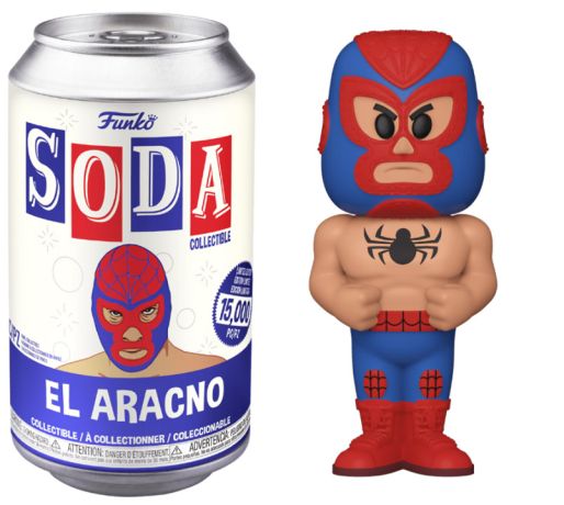 Figurine Funko Soda Marvel Lucha Libre El Aracno (Canette Bleue)