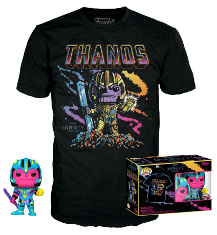 Figurine Funko Pop Avengers : Endgame [Marvel] #909 Thanos - Black Light - T-Shirt