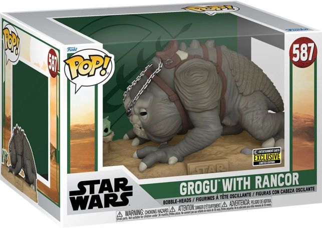 Figurine Funko Pop Star Wars : Le Livre de Boba Fett #587 Grogu avec Rancor