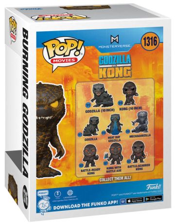 Figurine Funko Pop Godzilla vs Kong #1316 Godzilla Brûlé