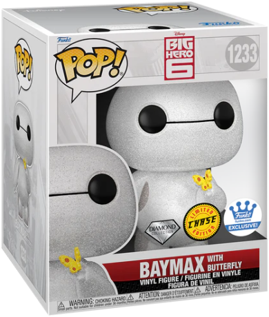 Figurine Funko Pop Les Nouveaux Héros [Disney] #1233 Baymax avec Papillon - 15 cm [Chase]