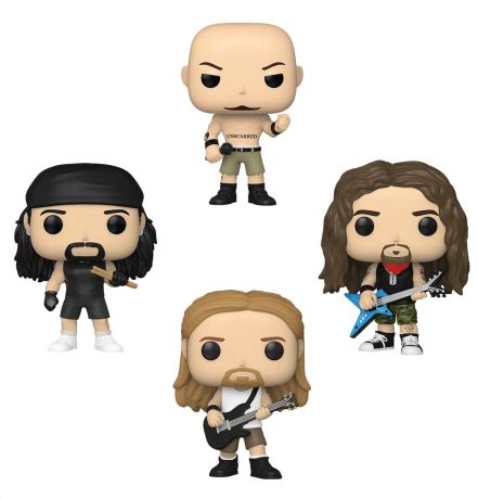 Figurine Funko Pop Pantera Philip Anselmo / Vinnie Paul / Dimebag Darrell / Rex Brown - Pack