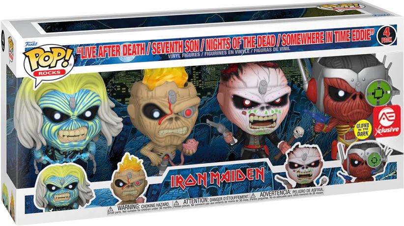 Figurine Funko Pop Iron Maiden Eddie Glow in the Dark - Pack