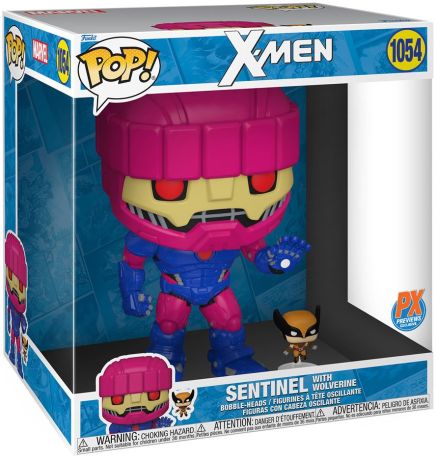 Figurine Funko Pop X-Men [Marvel] #1054 Sentinel avec Wolverine - 25 cm
