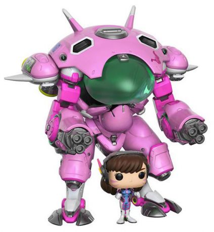 Figurine Funko Pop Overwatch #177 D.Va avec Meka - 15 cm