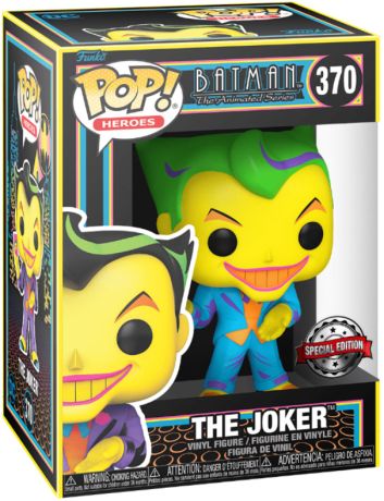 Figurine Funko Pop Batman : Série d'animation [DC] #370 Le Joker Black Light - T-Shirt