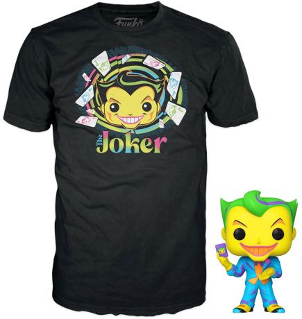 Figurine Funko Pop Batman : Série d'animation [DC] #370 Le Joker Black Light - T-Shirt