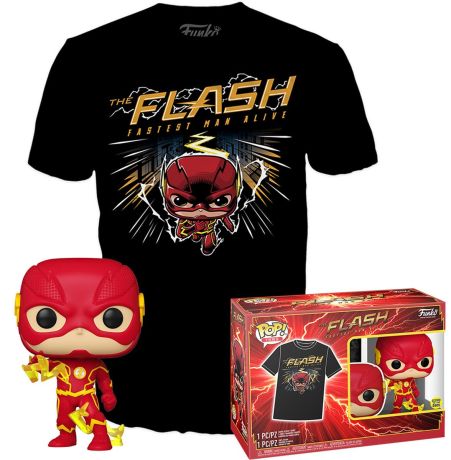 Figurine Funko Pop Flash [DC]  #1097 Flash (Glow in the Dark) - T-Shirt