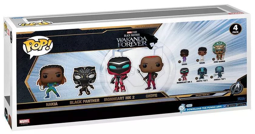 Figurine Funko Pop Black Panther : Wakanda Forever [Marvel] Najia / Black Panther / Ironheart MK2 / Okoye - Pack