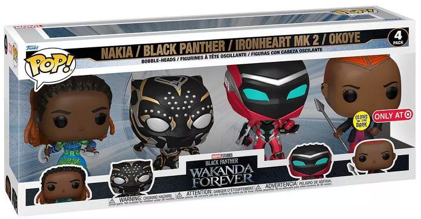 Figurine Funko Pop Black Panther : Wakanda Forever [Marvel] Najia / Black Panther / Ironheart MK2 / Okoye - Pack