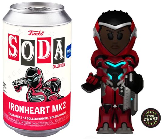 Figurine Funko Soda Black Panther : Wakanda Forever [Marvel] Ironheart MK2 (Canette Rouge) [Chase]