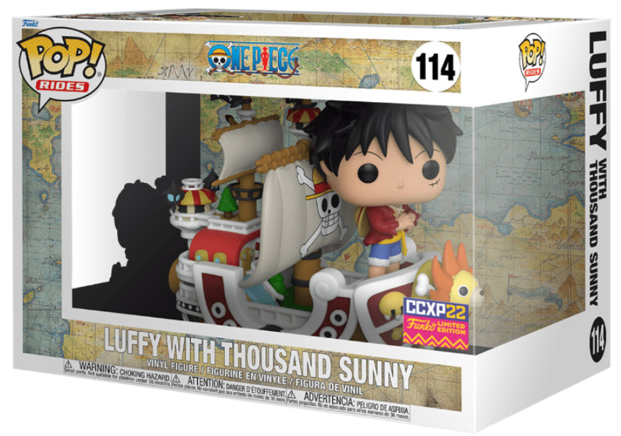Figurine Pop One Piece 114 pas cher Luffy avec Thousand Sunny