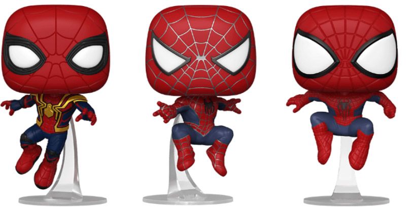 Figurine Funko Pop Spider-Man: No Way Home Spider-Man (Tom Holland & Andrew Garfield & Tobey Maguire) - Pack