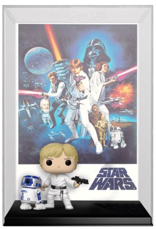 Figurine Funko Pop Star Wars 4 : Un nouvel espoir #02 Luke Skywalker avec R2-D2 - Movie Poster
