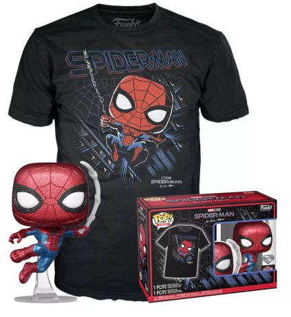 Figurine Funko Pop Spider-Man: No Way Home #1160 Spider-Man (Diamant) - T-Shirt